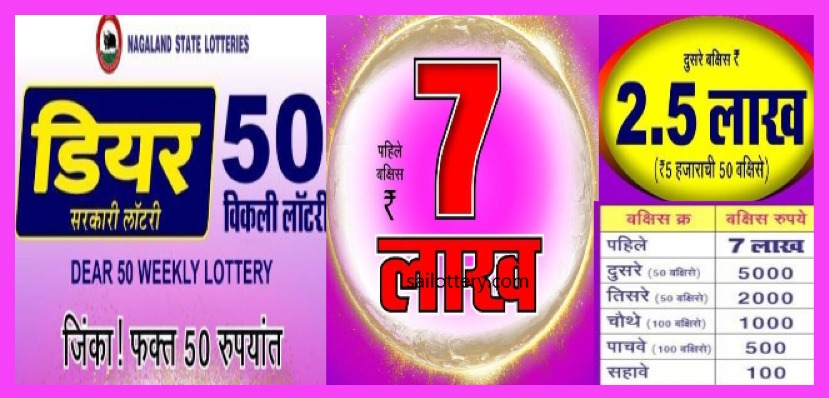 NAGALAND STATE DEAR 50 CRIMSON WEEKLY LOTTERY 4.00 pm 25 July 2024