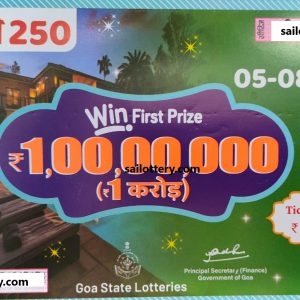 GOA STATE RAJSHREE 250 MONTHLY LOTTERY 6.30 PM 05 August 2025