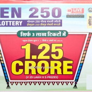 MIZORAM STATE GOLDEN 250 GOLD MONTHLY LOTTERY DRAW 6.30 PM 24 September 2025
